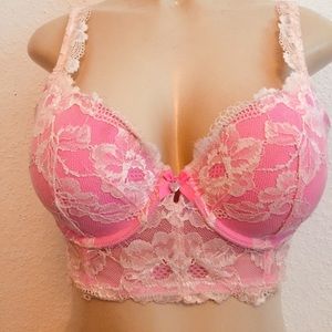 Victoria’s Secret Pink lace Demi bustier *32 DD